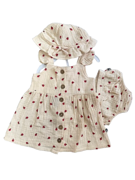 Baby Dress with Diaper Cover & Sun Hat – sample image